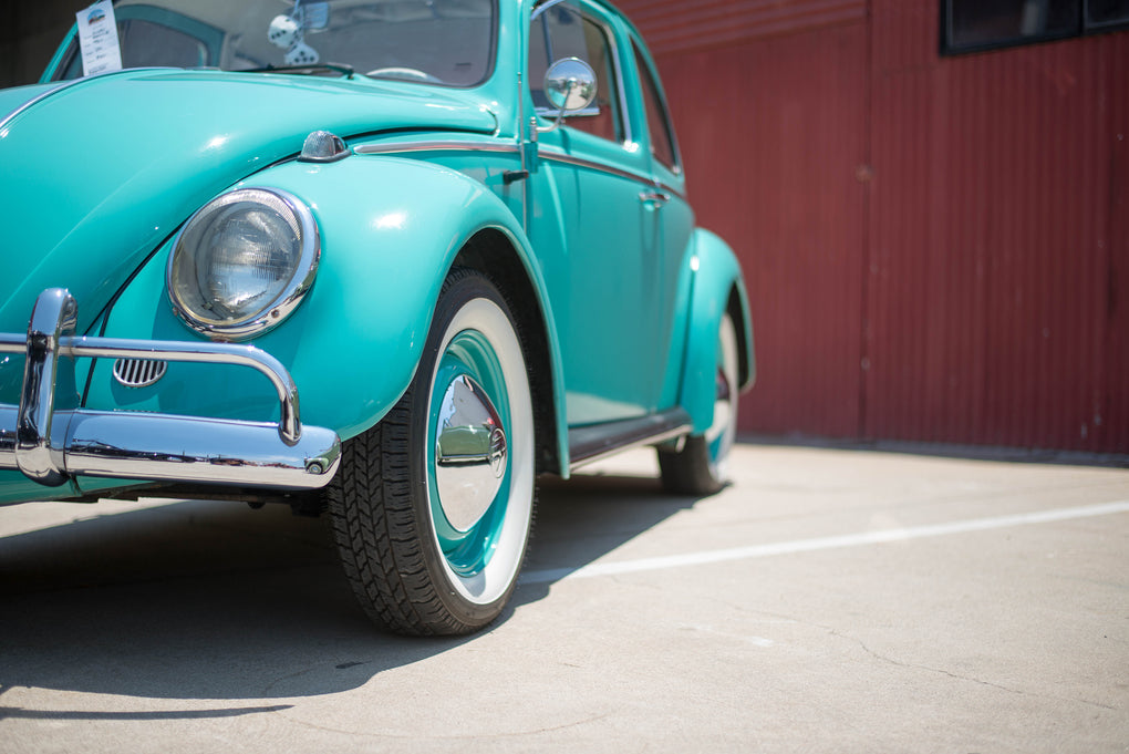 Aqua classic VW Beetle — join our mailing list